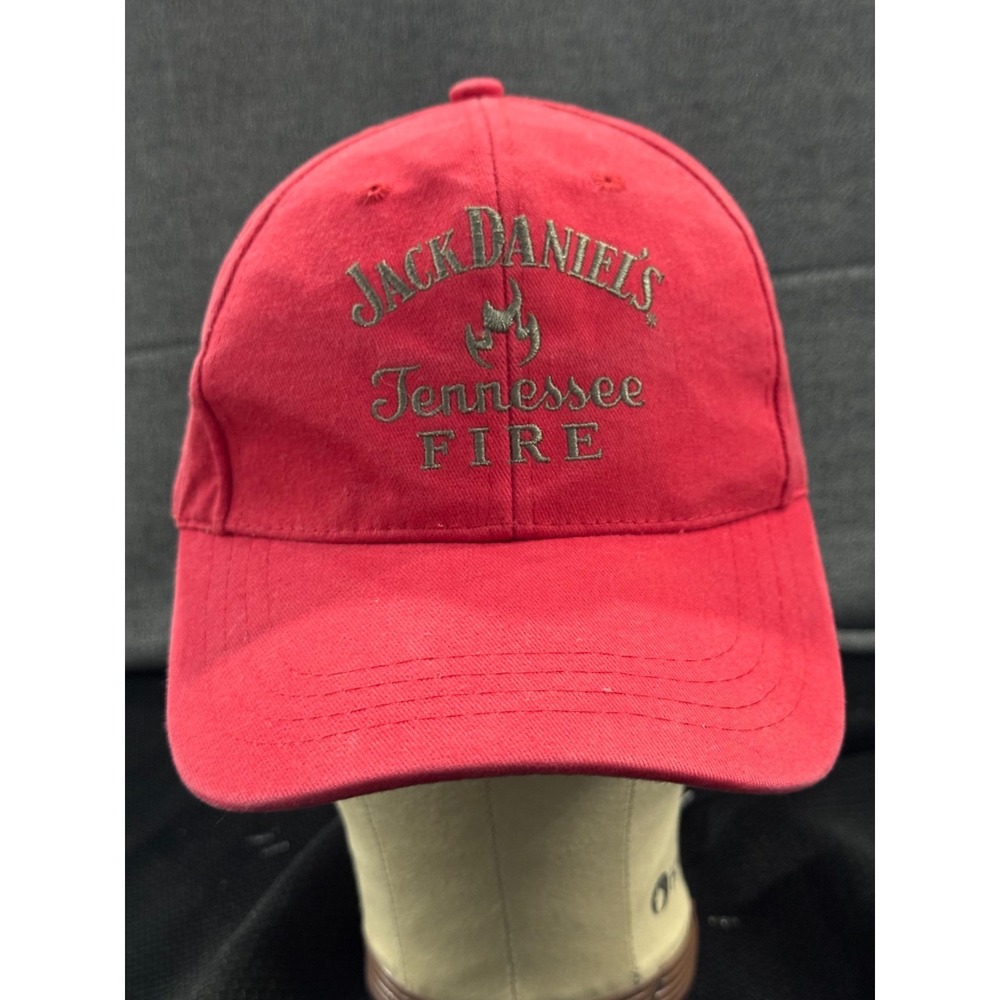 Jack Daniel's Baseball Cap Mens One Size Red Cotton Classic Embroidered Logo Hat